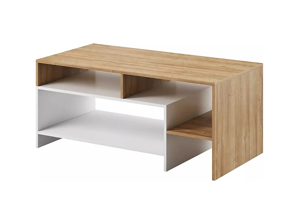 Tavolino alva/Compensato/Marrone&Bianco