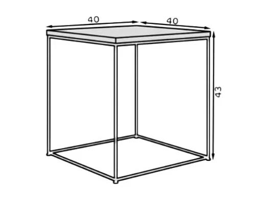 Table de canapé Arina premium /Métal/Contreplaqué/Brun