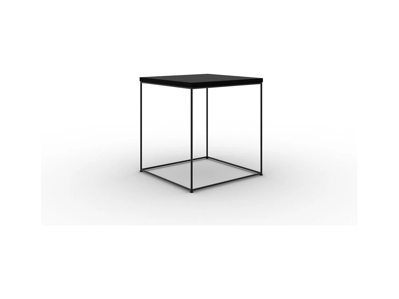 Table de canapé Arina/Métal/Contreplaqué/Noire