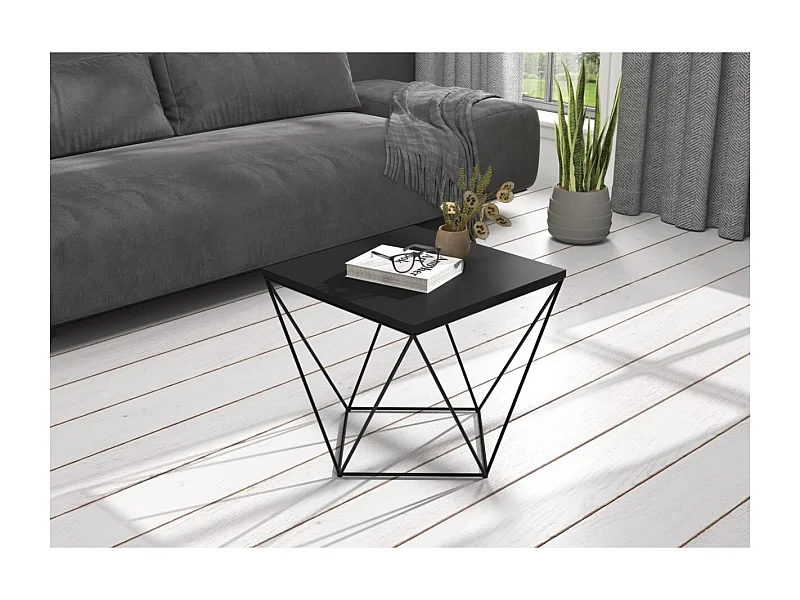 Couchtisch Dana/Sperrholz/Metall/Schwarz