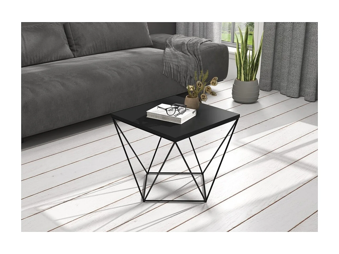 Table Casse Dana/Contreplaqué/Métal/Noir