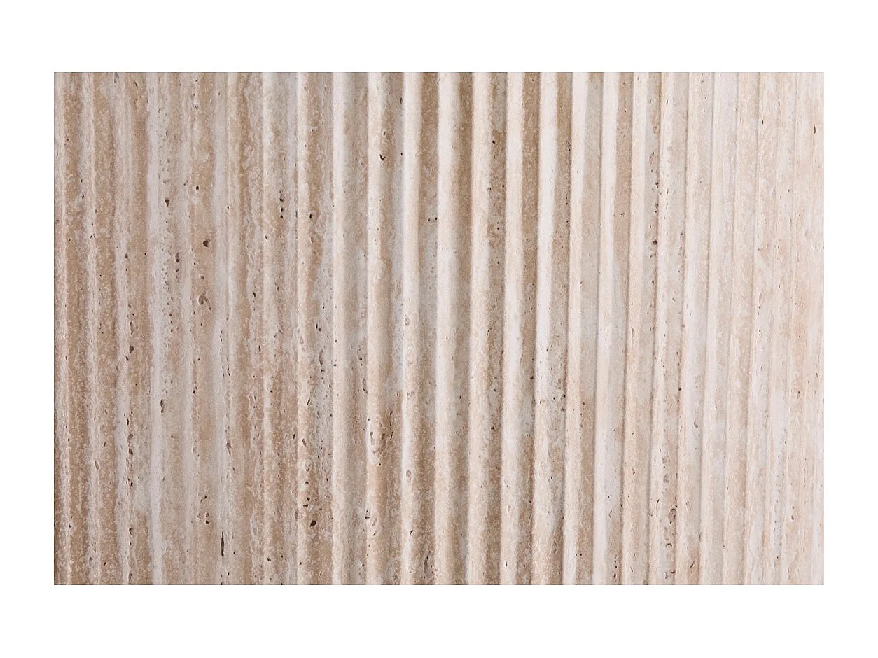 Table basse VAGOS – Coloris chêne clair – Table basse ronde Ø50 cm – MDF – Design moderne et naturel