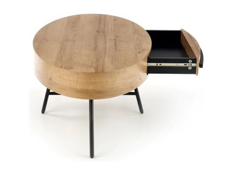 Tavolino Carolina/MDF/Metallo/Marrone