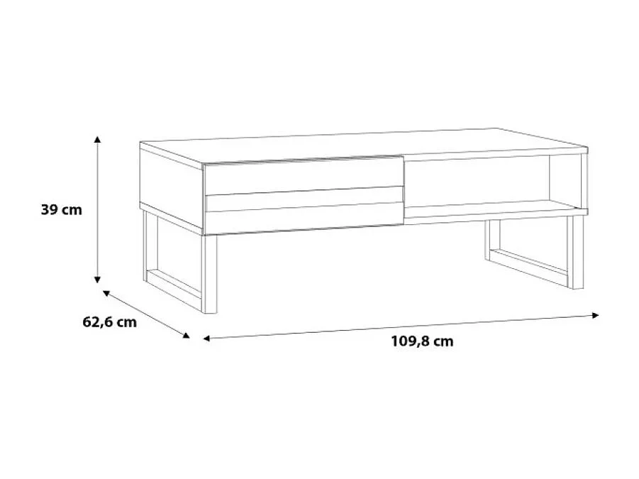 Couchtisch Britania/Sperrholz/Metall/Grün