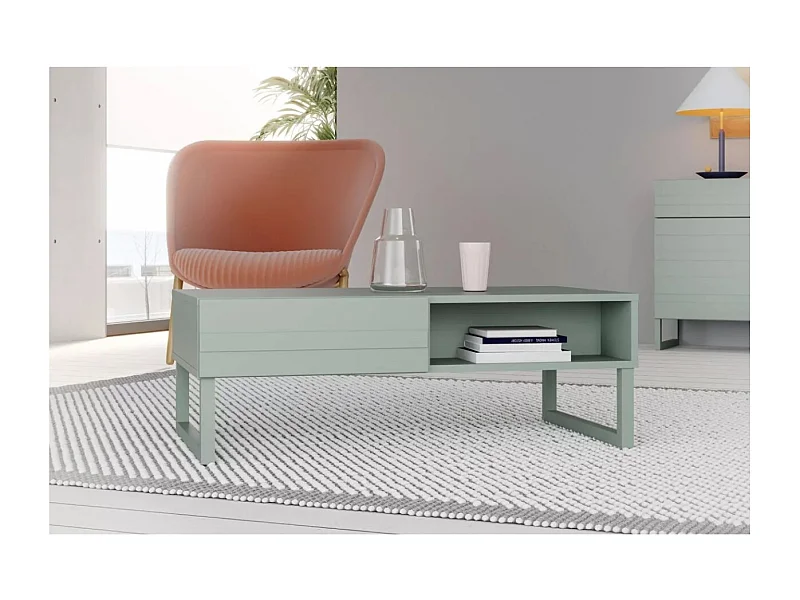 Table basse Britania/Contreplaqué/Métal/Vert