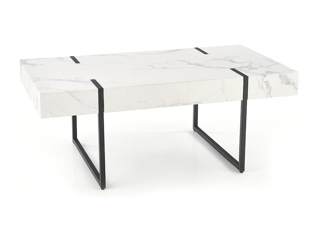 Tavolino Blanca/MDF/Acciaio/Bianco