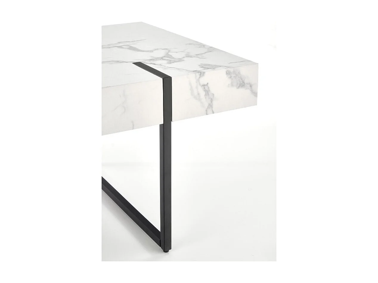 Tavolino Blanca/MDF/Acciaio/Bianco