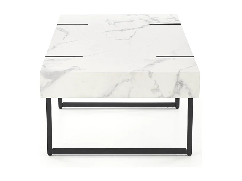 Tavolino Blanca/MDF/Acciaio/Bianco