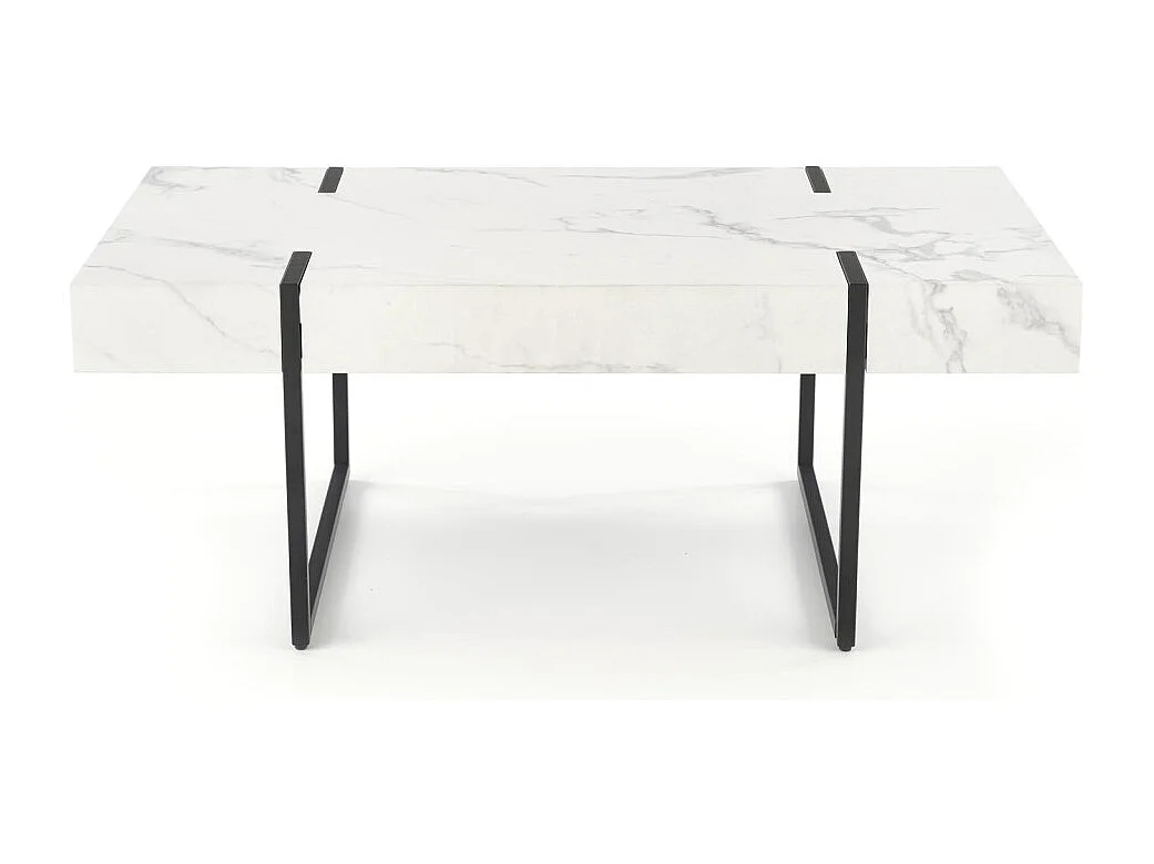 Tavolino Blanca/MDF/Acciaio/Bianco