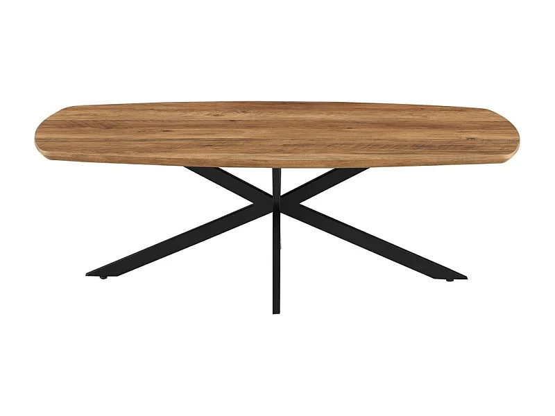 Table baja TÚNEZ – Color madera de mango – Mesa baja rectangular 130x70 cm – MDF & metal – Diseño original
