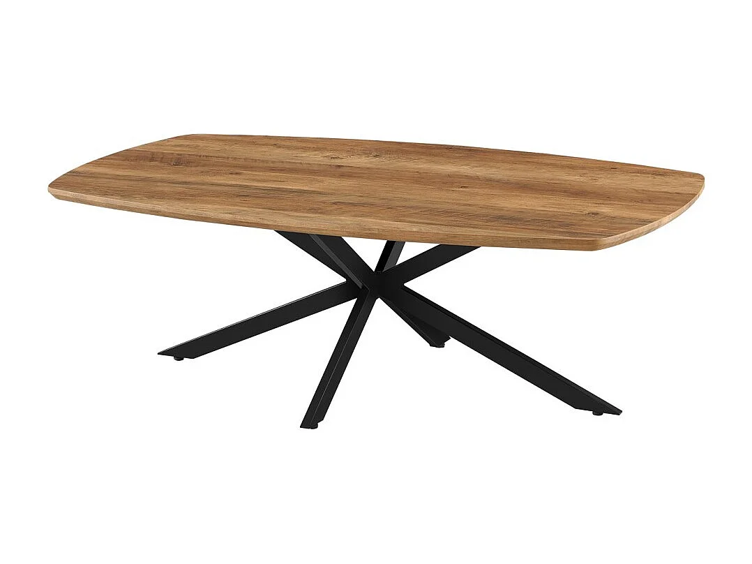 Table basse TUNIS – Coloris bois de manguier – Table basse rectangulaire 130x70 cm – MDF & métal – Design original