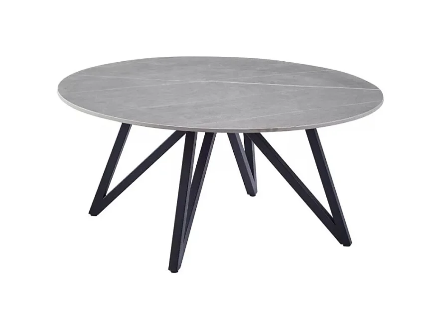 Couchtisch Beliziona/Stein/Metall/Grau