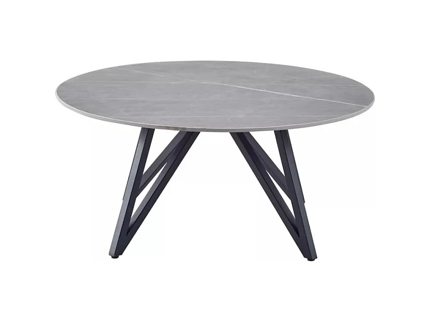 Couchtisch Beliziona/Stein/Metall/Grau