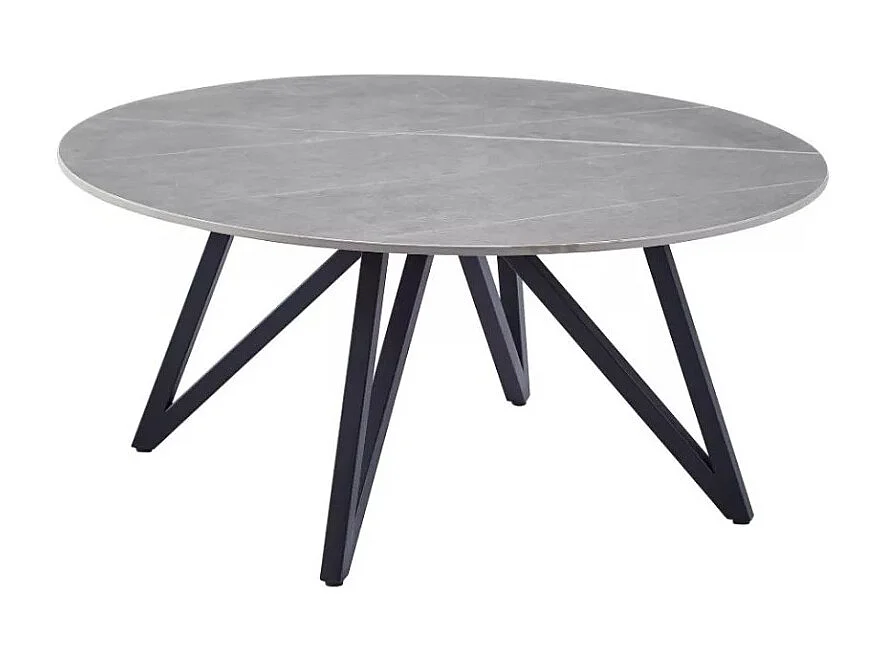 Table basse Beliziona/Pierre/Métal/Gris