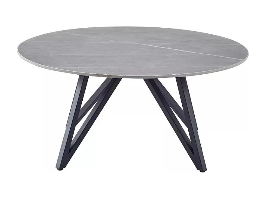 Table basse Beliziona/Pierre/Métal/Gris