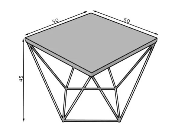 Table Casse Dana/Contreplaqué/Métal/Brun foncé