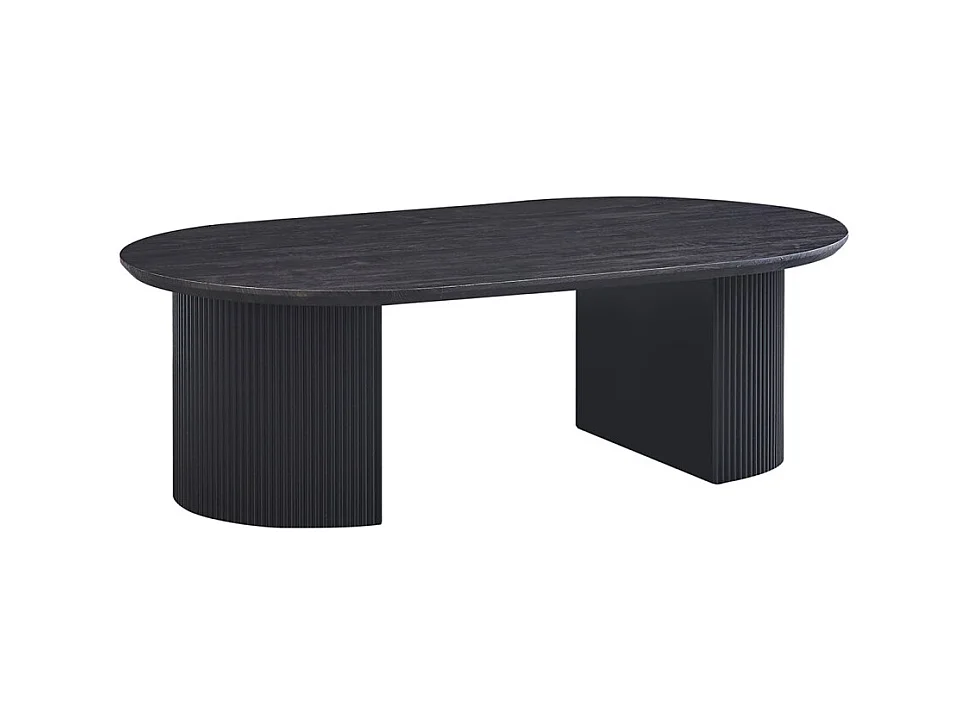 Mesa baja VAGOS – Color marrón oscuro – Mesa baja rectangular 120x70 cm – MDF – Diseño contemporáneo