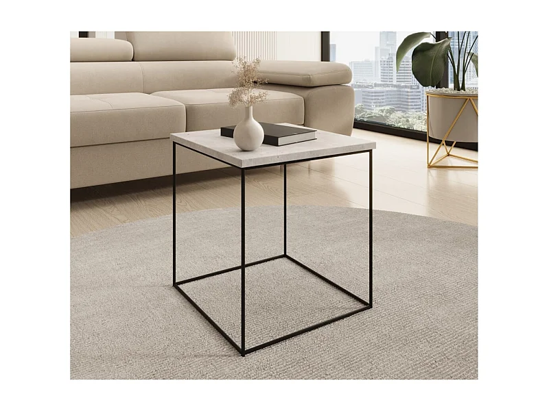 Table de canapé Arina/Métal/Contreplaqué/Gris