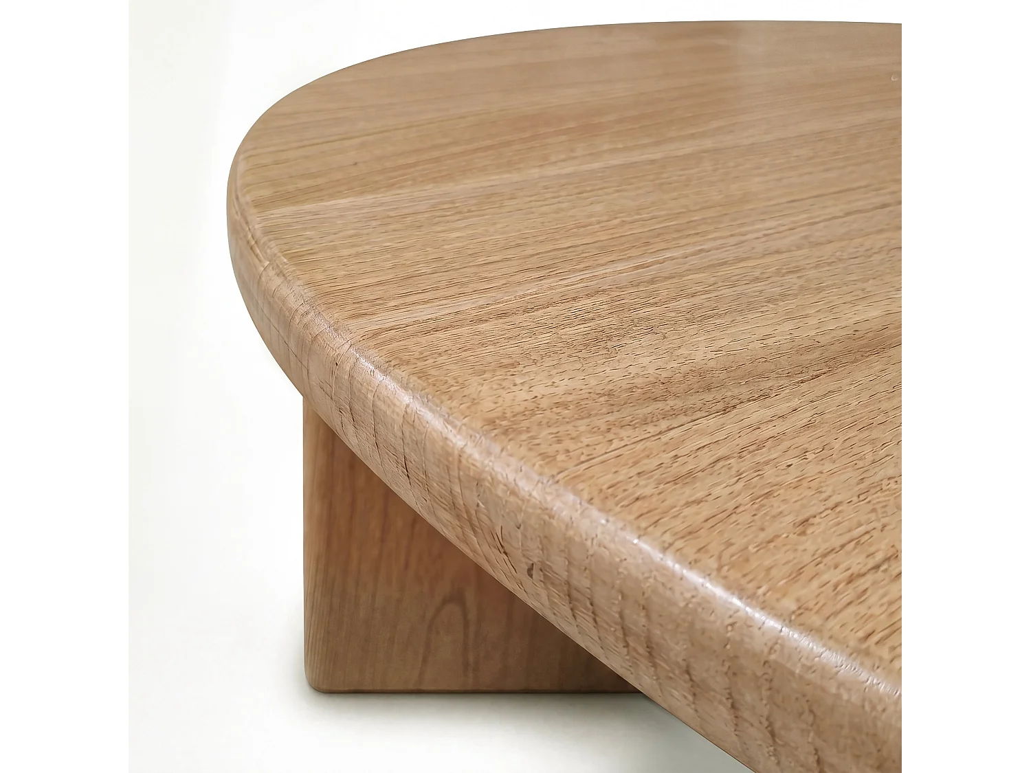 Runde Couchtisch aus massivem Mindi-Holz - Galia