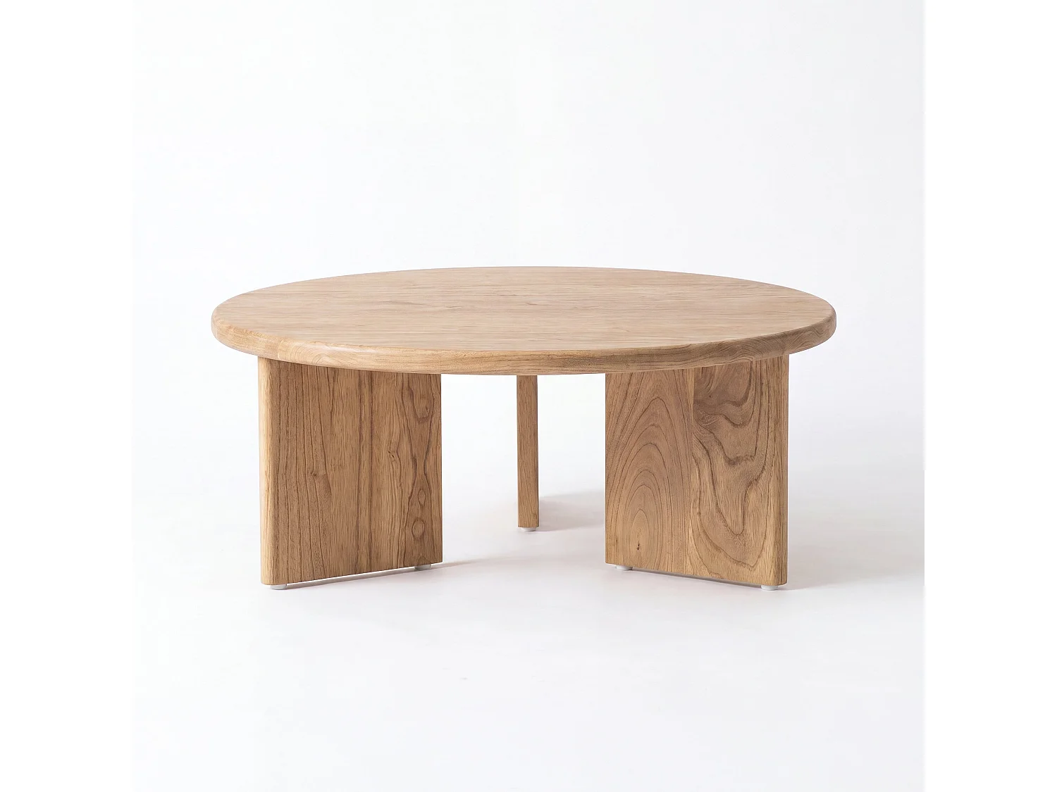 Runde Couchtisch aus massivem Mindi-Holz - Galia