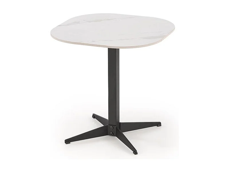 Table basse Borna S/Effet marbre/Métal/Blanc