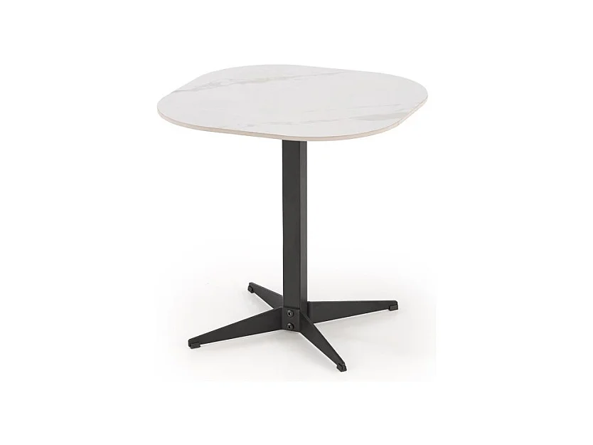 Tavolino Borna S/Effetto marmo/Metallo/Bianco