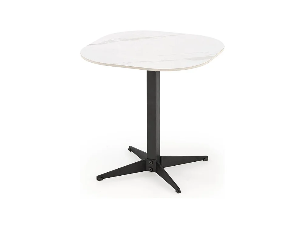 Tavolino Borna S/Effetto marmo/Metallo/Bianco