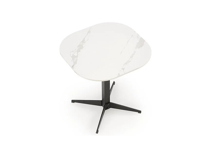 Tavolino Borna S/Effetto marmo/Metallo/Bianco