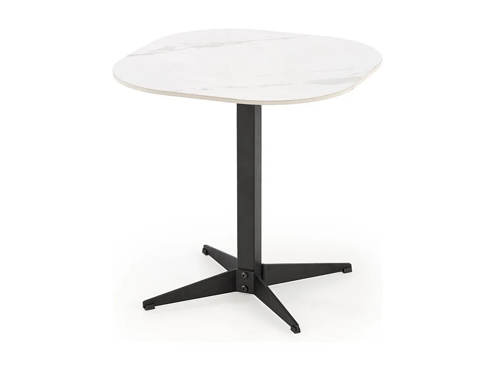 Tavolino Borna S/Effetto marmo/Metallo/Bianco