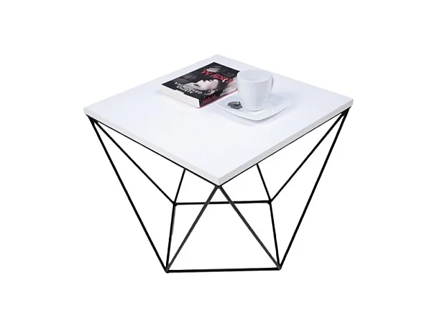 Couchtisch Dana/Sperrholz/Metall/Weiß