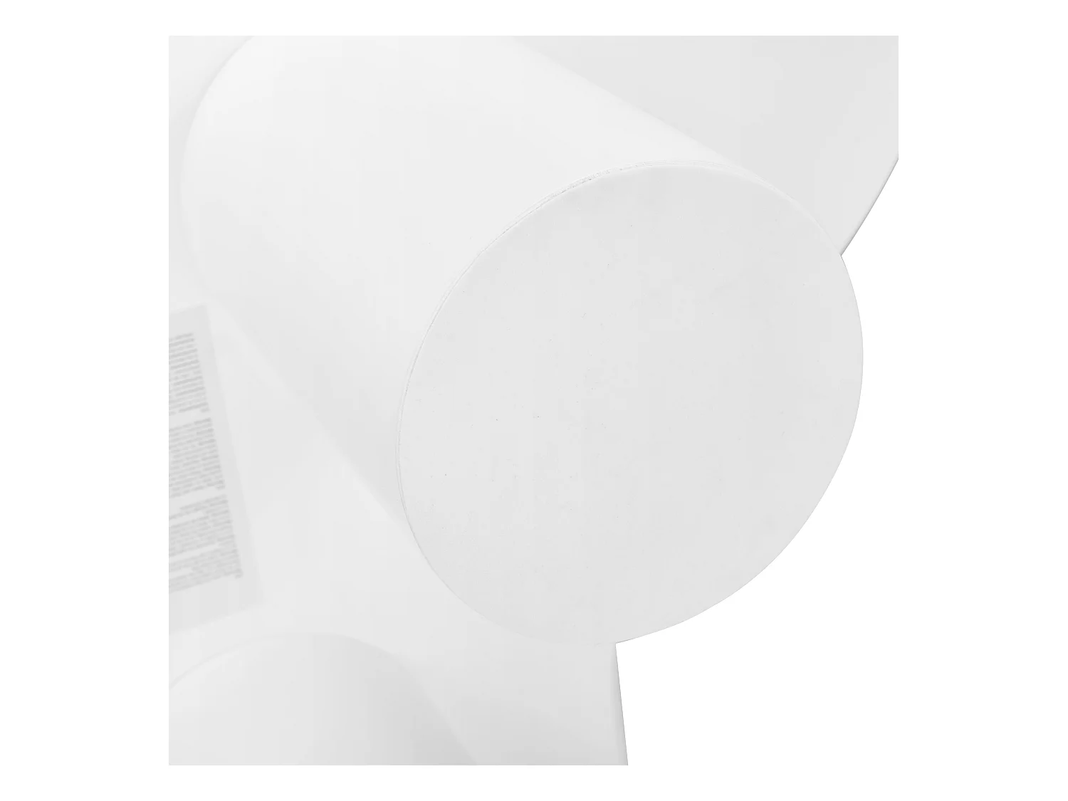 Nieregularny stolik kawowy w kształcie chmury - Biały stolik kawowy z blatem z płyty MDF i filcową podkładką - 97x67x32 cm