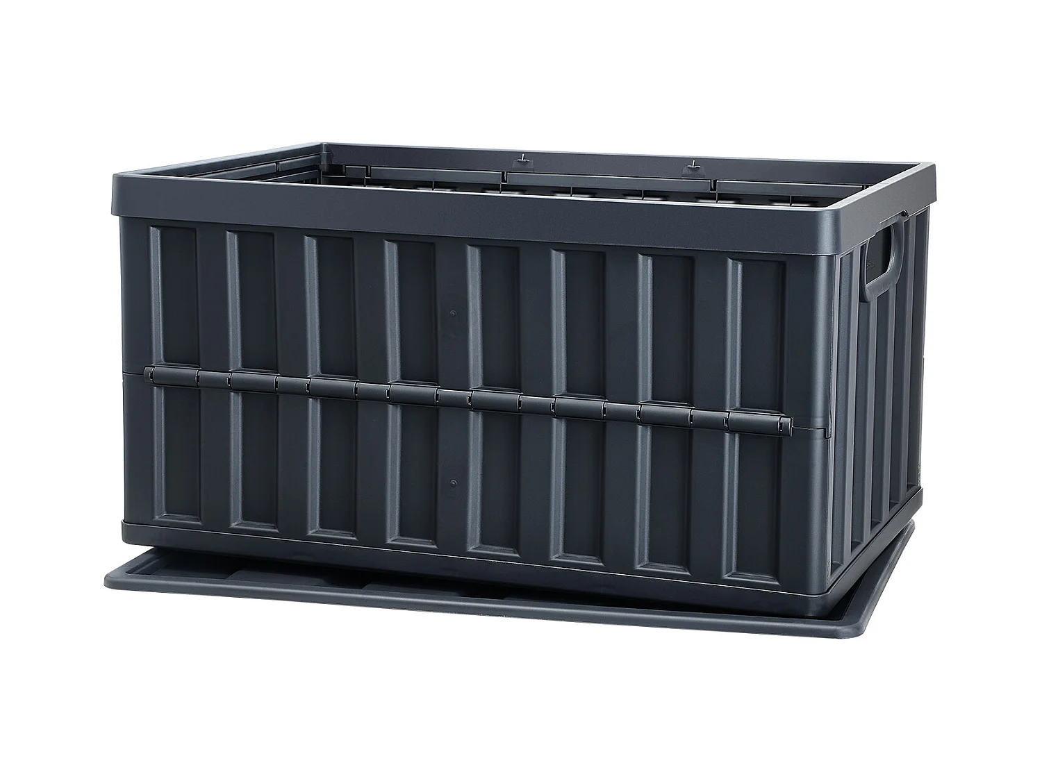 Bacs de Rangement SucceBuy Pliables SucceBuy 65 L, Lot de 3 avec Couvercles, Empilables et Pliables