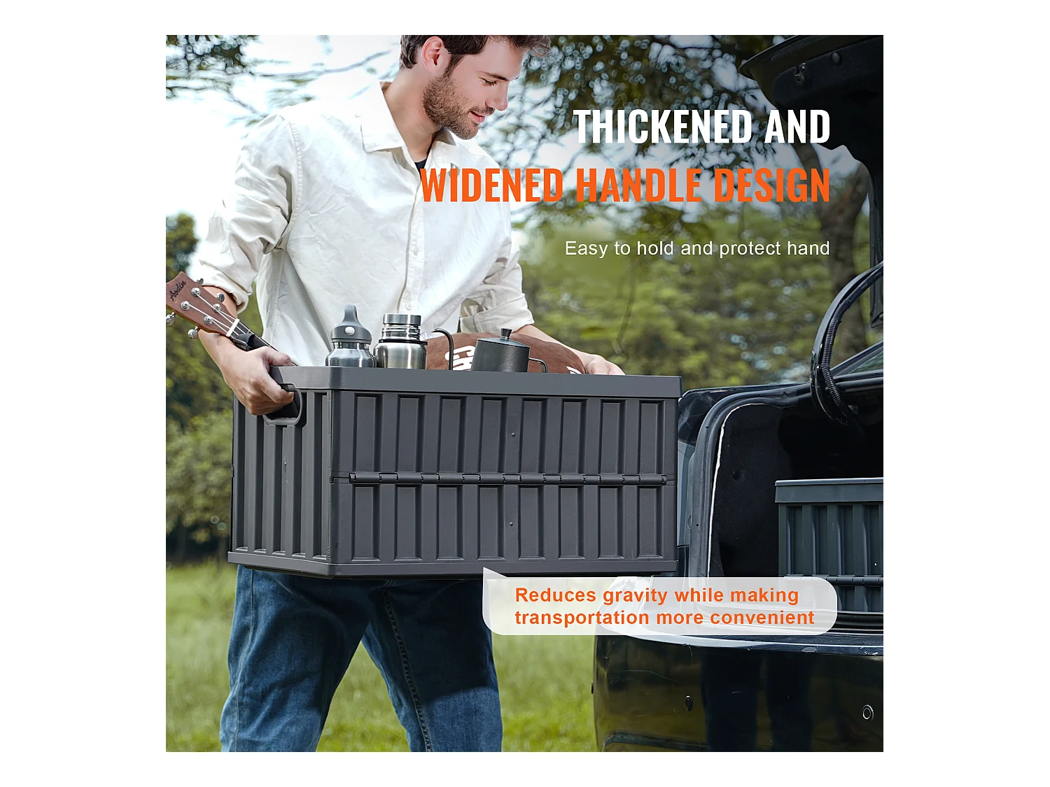 Bacs de Rangement SucceBuy Pliables SucceBuy 65 L, Lot de 3 avec Couvercles, Empilables et Pliables