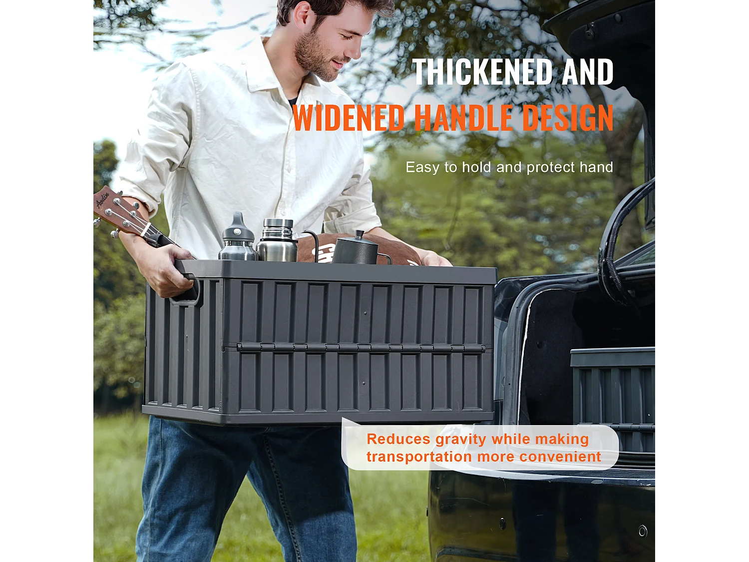 Bacs de Rangement SucceBuy Pliables SucceBuy 65 L, Lot de 3 avec Couvercles, Empilables et Pliables