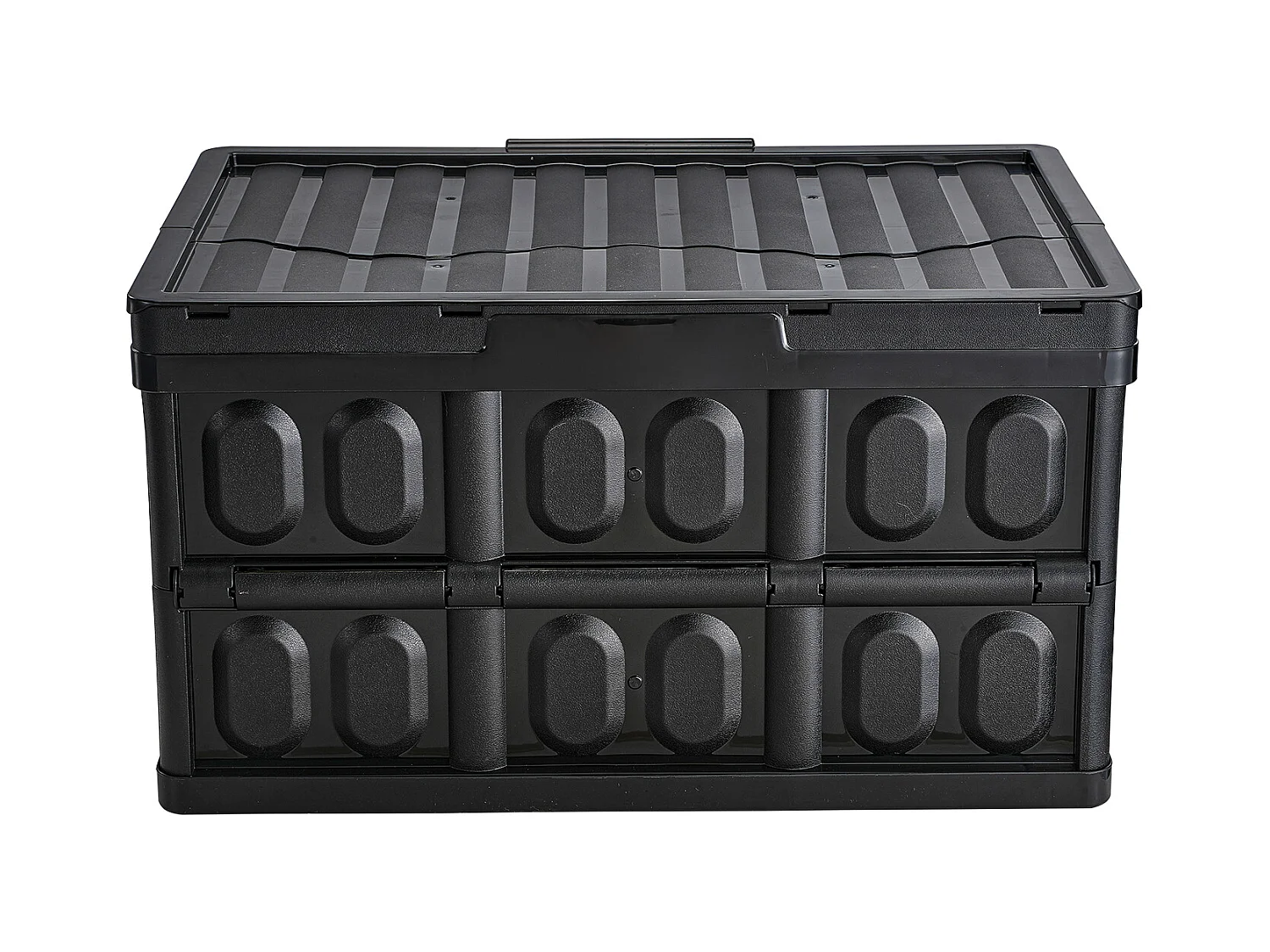 Bacs de Rangement Pliables SucceBuy 45 L avec Couvercles, Lot de 3, Conteneurs Empilables