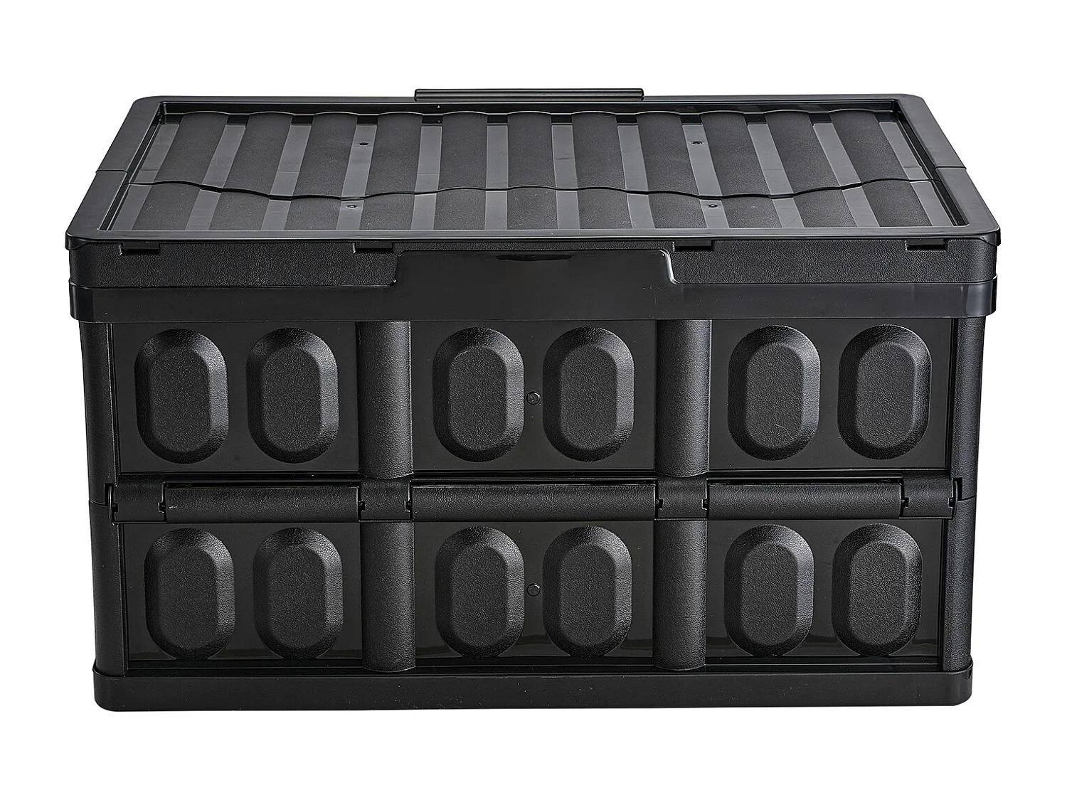 Bacs de Rangement Pliables SucceBuy 45 L avec Couvercles, Lot de 3, Conteneurs Empilables