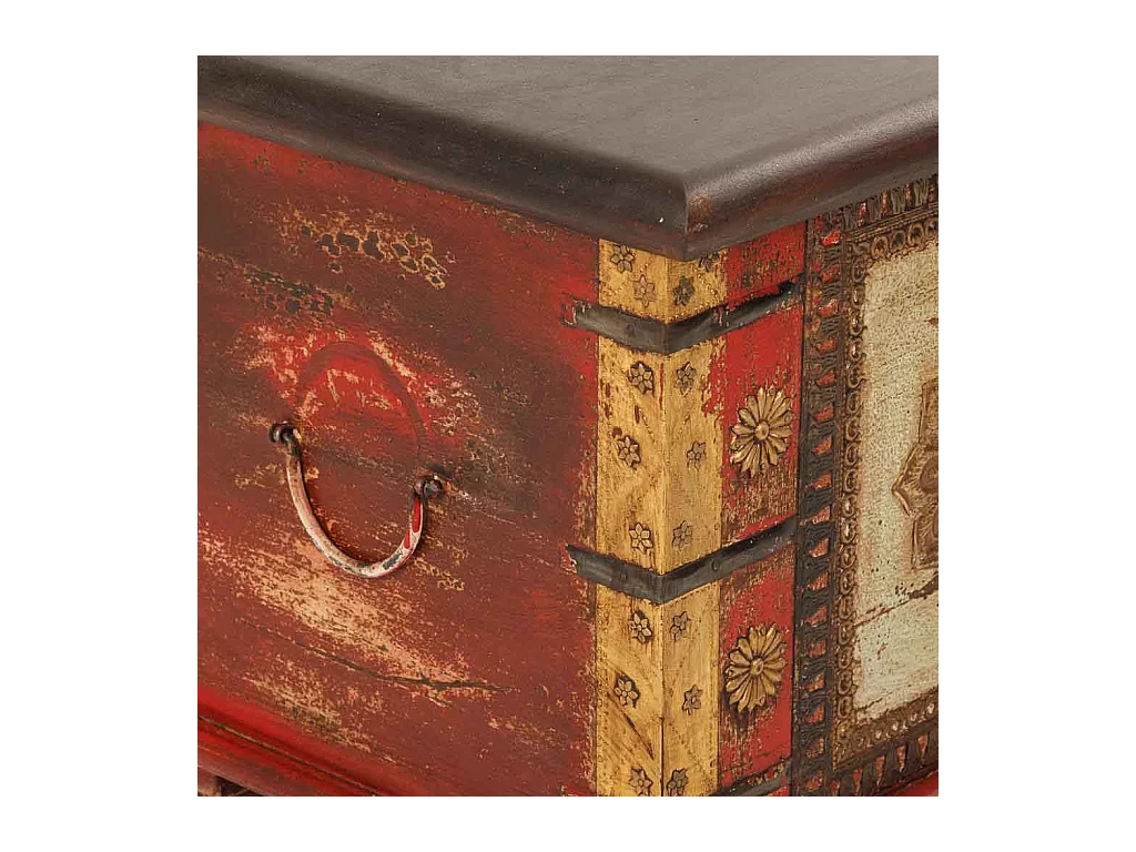 Baú de madeira marrom 115x40x46