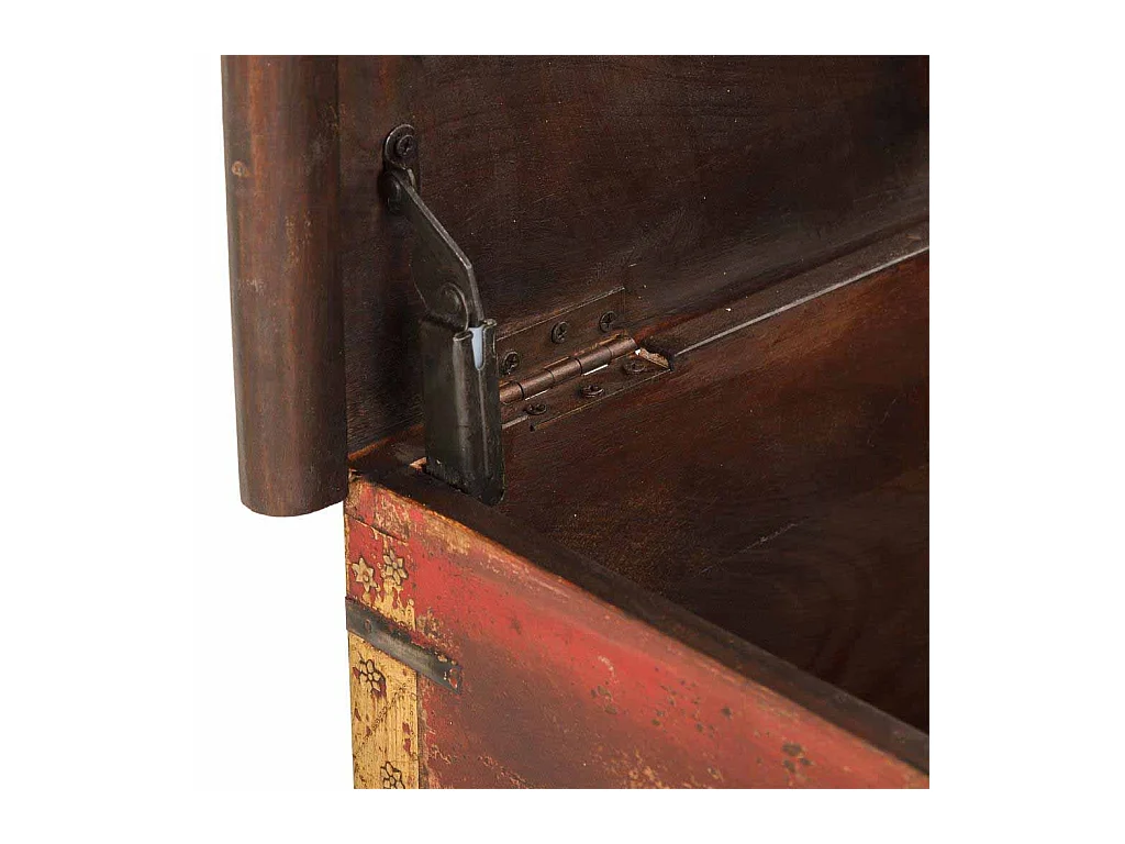 Baú de madeira marrom 115x40x46