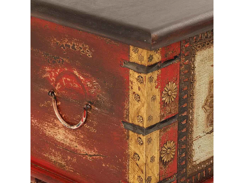 Baú de madeira marrom 115x40x46