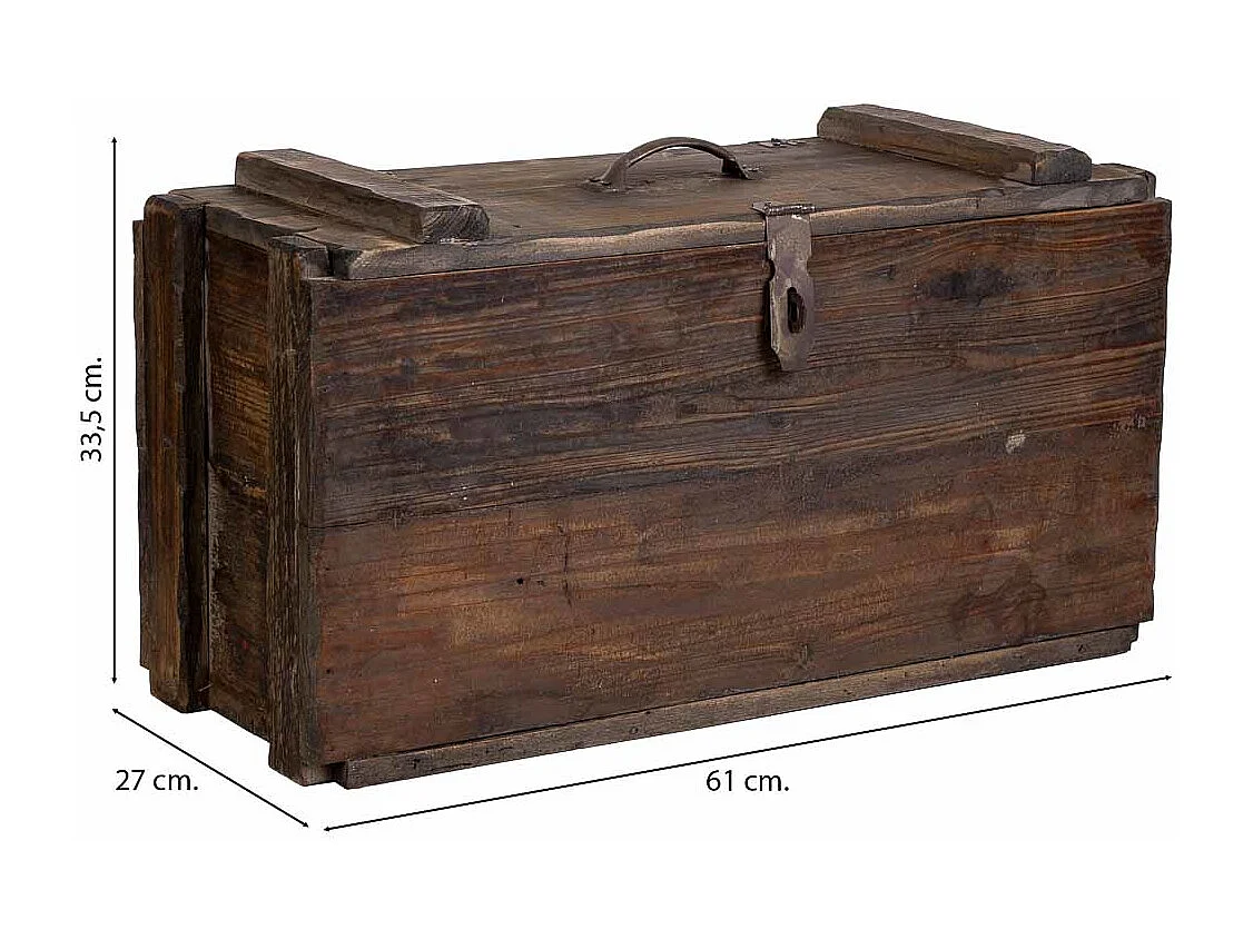 Caja de madera 61x27x33.5h cm