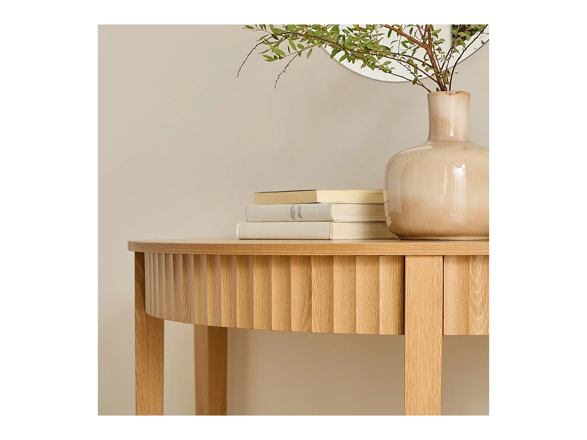 Afgeronde console met golfeffect en 2 niveaus, hoogte 76 cm – BOLOGNE