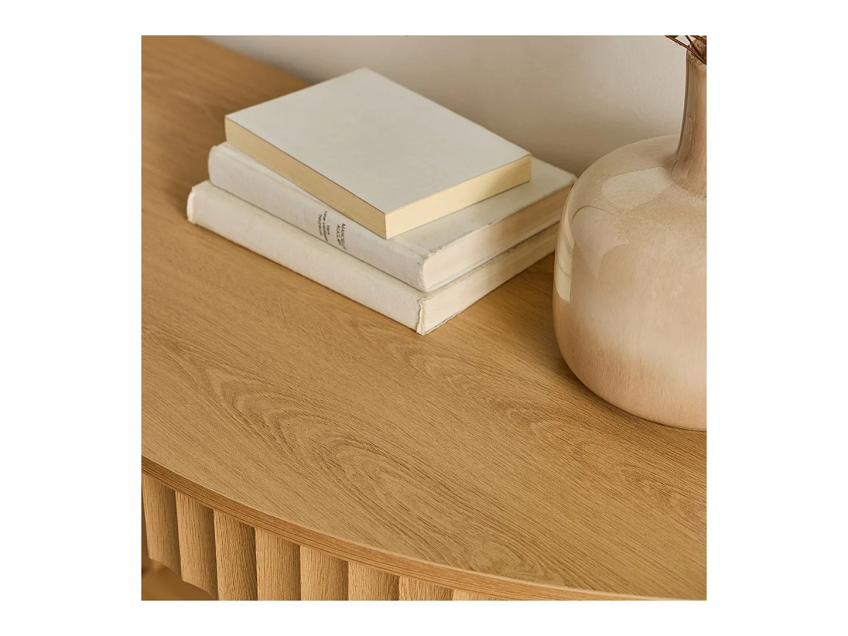 Afgeronde console met golfeffect en 2 niveaus, hoogte 76 cm – BOLOGNE