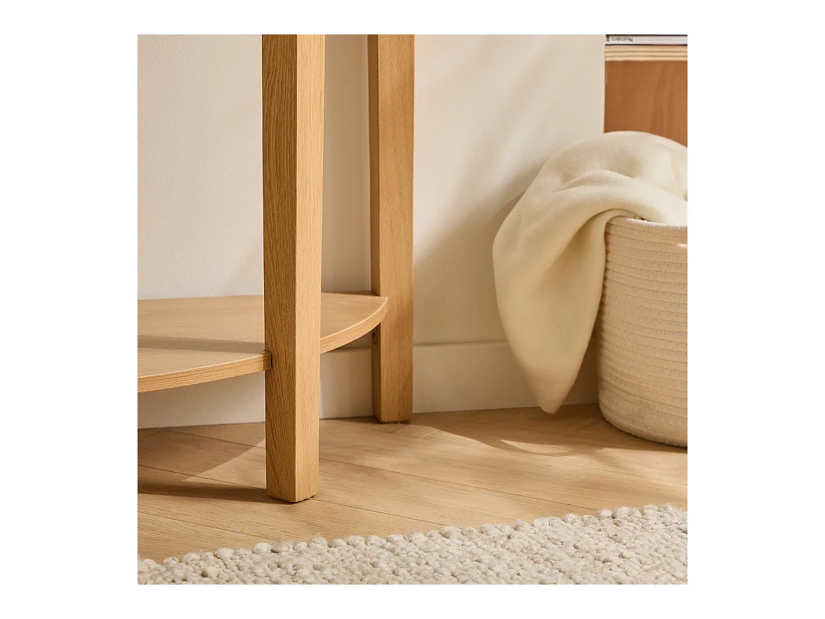 Afgeronde console met golfeffect en 2 niveaus, hoogte 76 cm – BOLOGNE