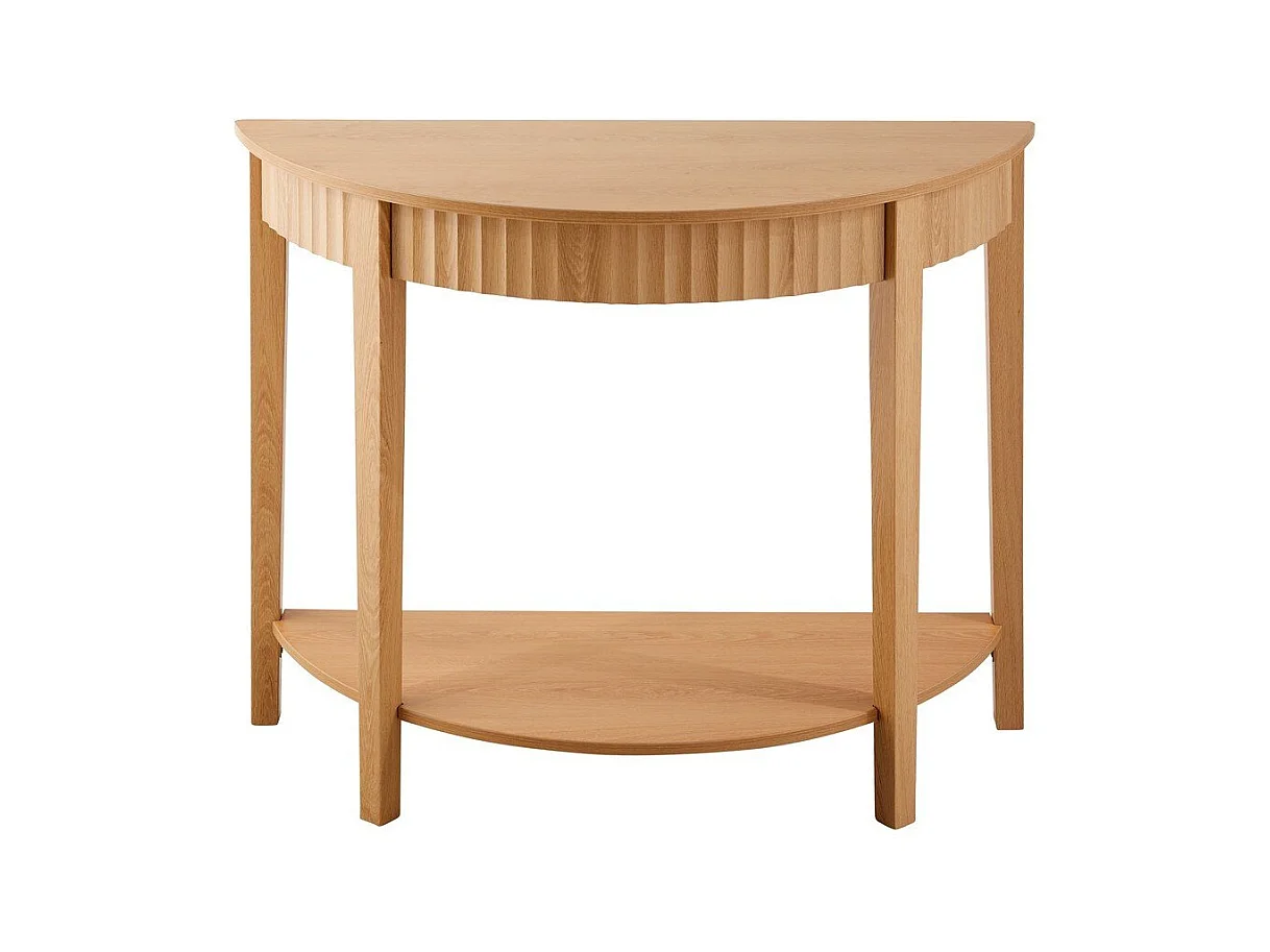 Console arrondie avec effet vague à 2 niveaux H76 cm - BOLOGNE