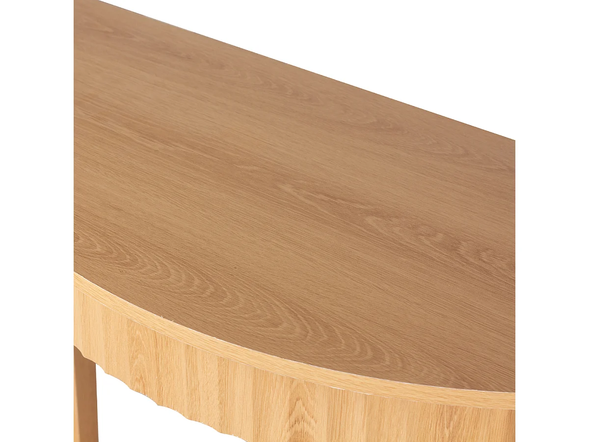 Console arrondie avec effet vague à 2 niveaux H76 cm - BOLOGNE