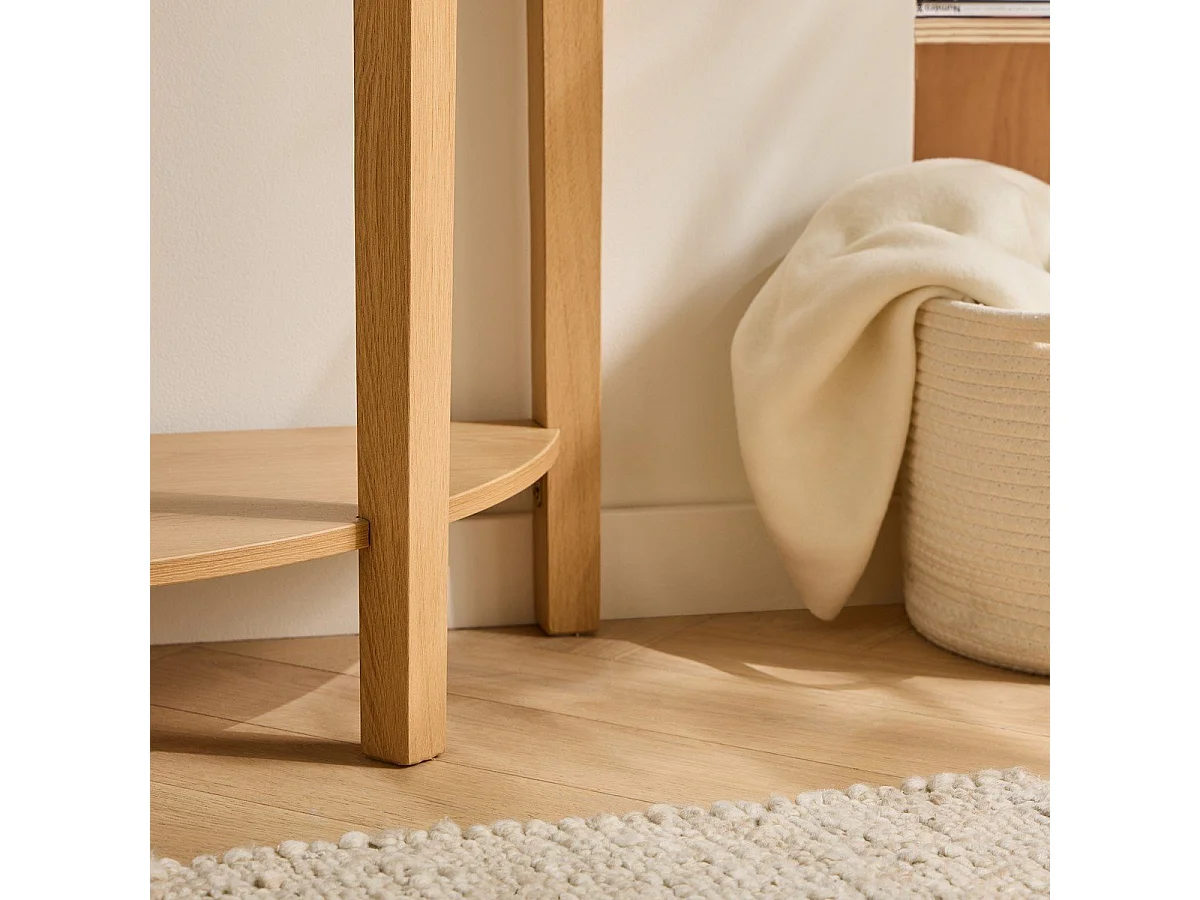 Console arrondie avec effet vague à 2 niveaux H76 cm - BOLOGNE