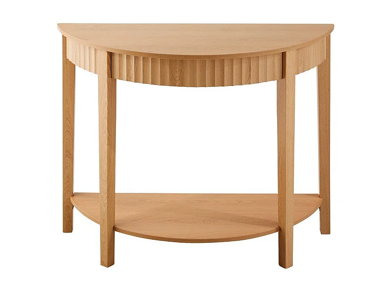 Abgerundete Konsole mit Welleneffekt und 2 Ebenen, Höhe 76 cm – BOLOGNE