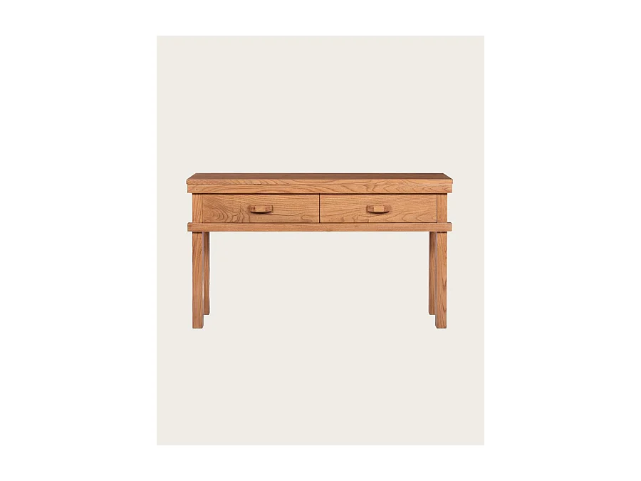 Nara- Console en bois avec 2 tiroirs 130 cm