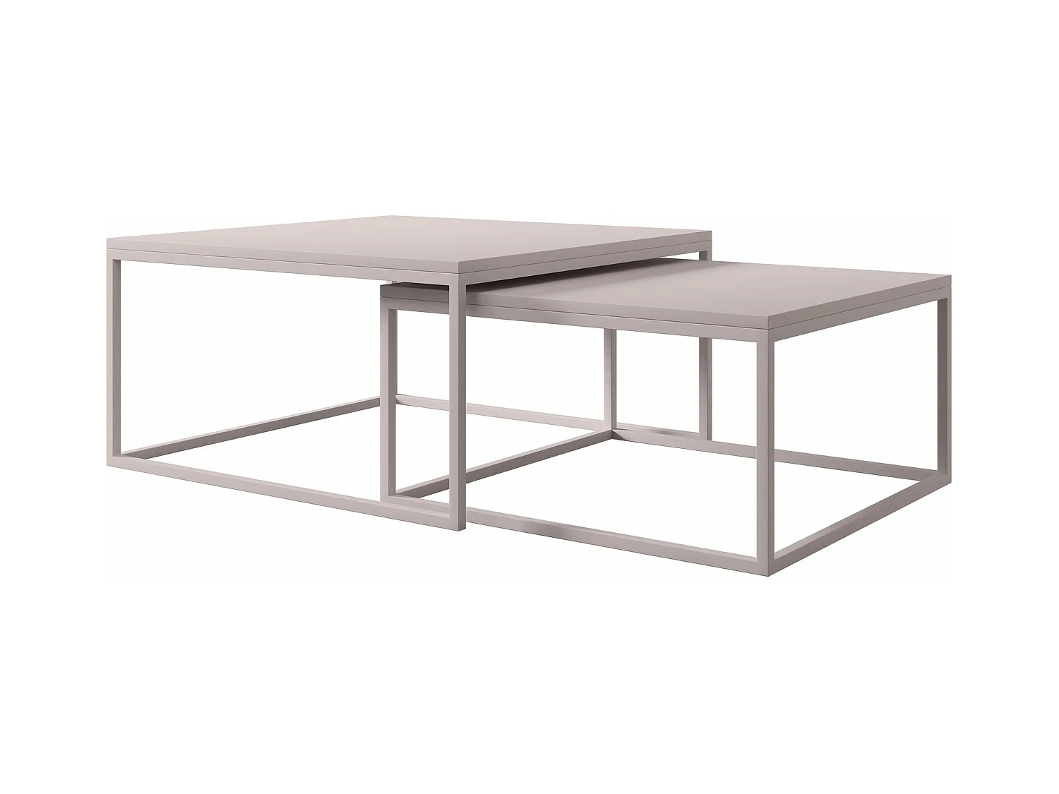 Conjunto mesa de centro Oswego 133, Cachemira, 39x76x76cm, Aglomerado laminado, Angular