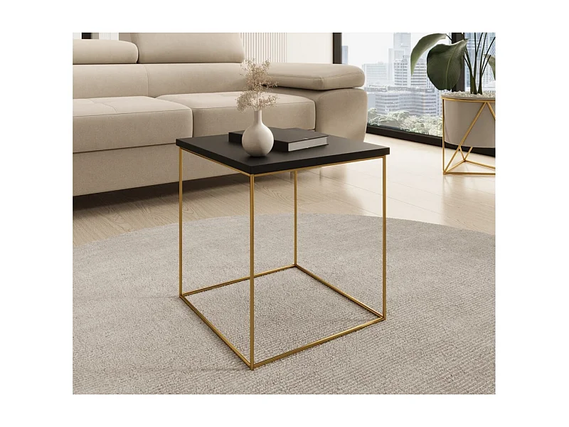 Tavolo divano Arina premium/Metallo/Compensato/Nero